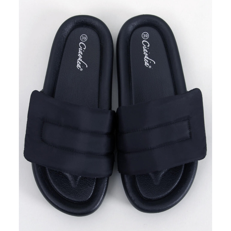 Cueto Black nylon slippers 2