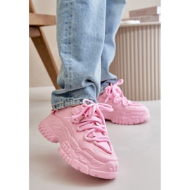 Women's Sneakers With Massive Sole Pink Nevela 2 Women's Sneakers With Massive Sole Pink Nevela 2
