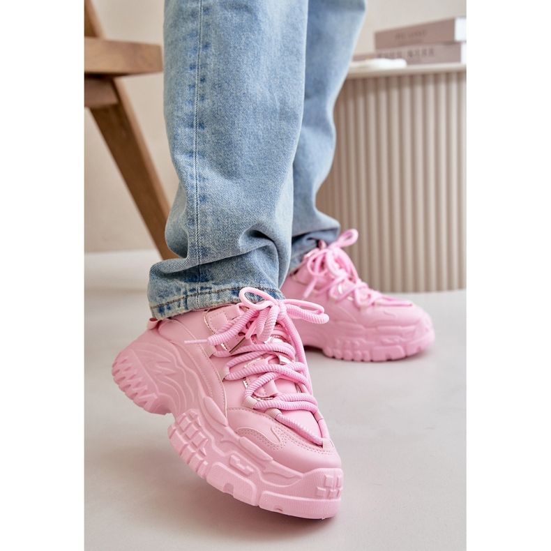 Women's Sneakers With Massive Sole Pink Nevela 2 Women's Sneakers With Massive Sole Pink Nevela 2