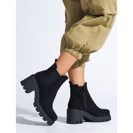Black women's ankle boots with a heel 2