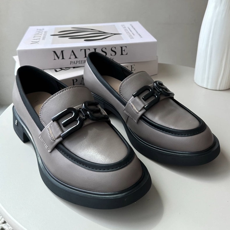 Vinceza Elegant Women's Leather Moccasins, Dark Beige Triana grey 1 Vinceza Elegant Women's Leather Moccasins, Dark Beige Triana grey 1