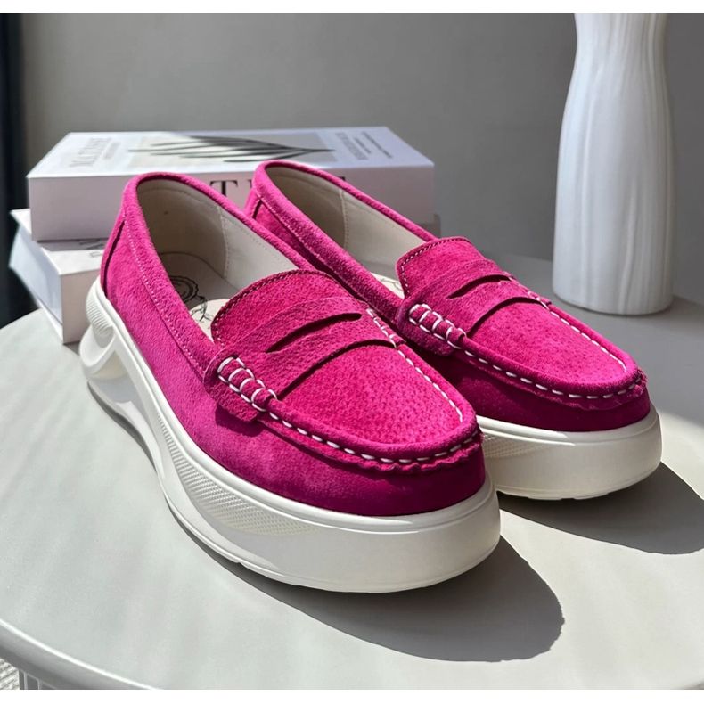 Suede Women's Moccasins Fuchsia Filidia pink 2