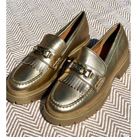 PH2 Eco Leather Women's Moccasins With Decoration Gold Zanita golden 1