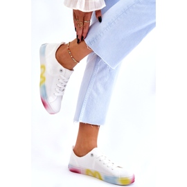 Women's sneakers with colorful Big Star LL274237 white 1 Women's sneakers with colorful Big Star LL274237 white 1