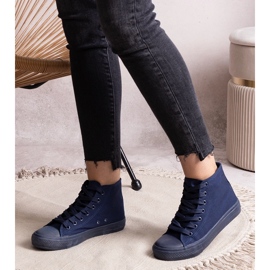 Navy blue Rafife high top sneakers 2