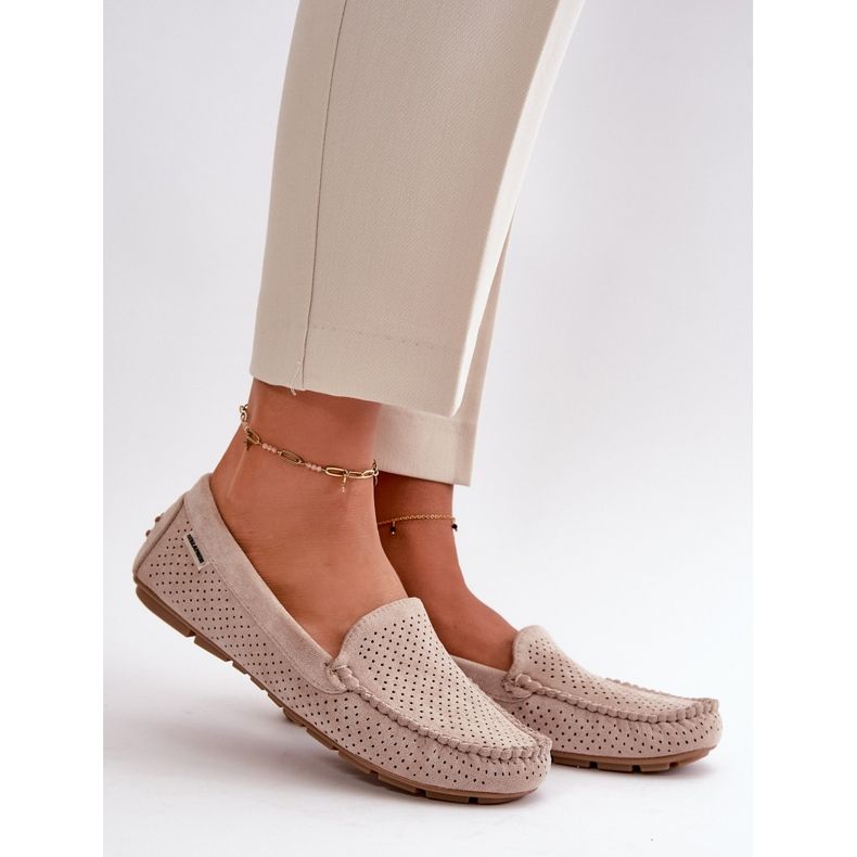 Women's Openwork Loafers Light Beige Rasirna 2