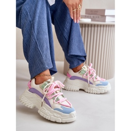 Women's Sneakers On A Massive Sole Multicolor Nevela beige 1