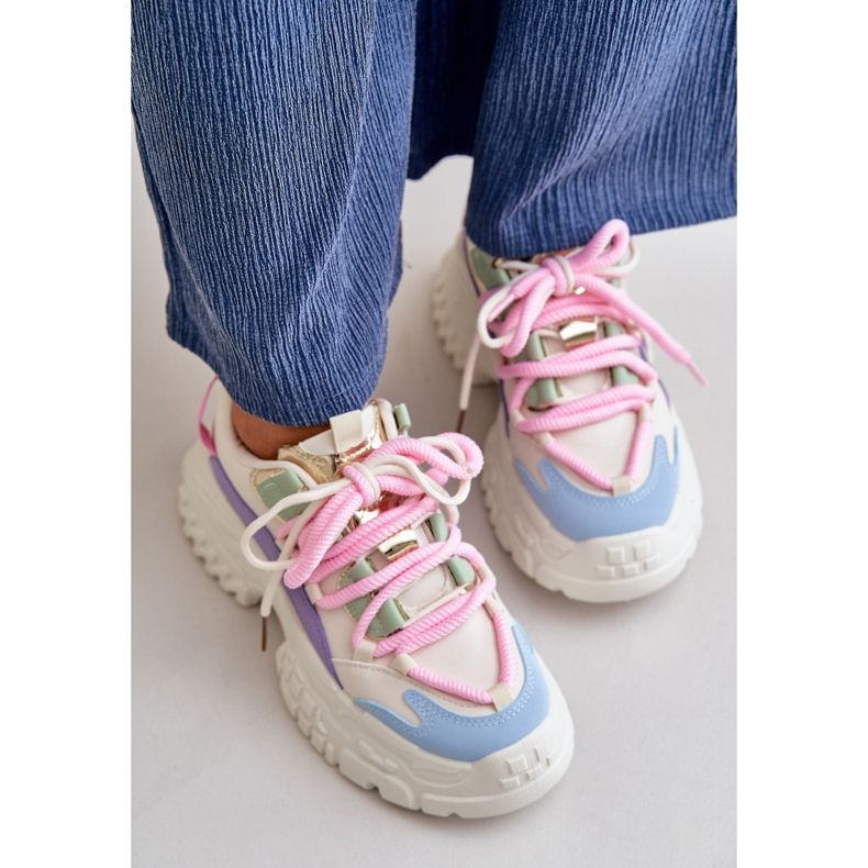 Women's Sneakers On A Massive Sole Multicolor Nevela beige 2