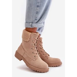 Women's Insulated Worker Ankle Boots With Zipper Beige Mivael 1 Women's Insulated Worker Ankle Boots With Zipper Beige Mivael 1