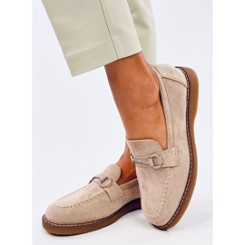 Vaux Khaki women's moccasins beige 2