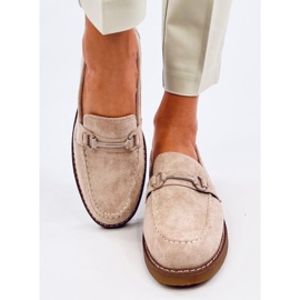Vaux Khaki women's moccasins beige 1