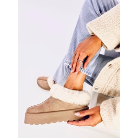 Yogi Khaki Short Fur Snow Boots beige 1