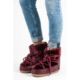 Ideal Shoes Claret snow boots red 1