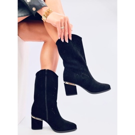 Openwork high-heel boots Lange Black 2