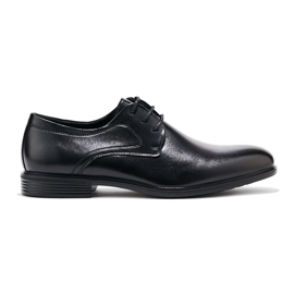 Men's black lace-up shoes 1