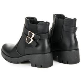 Abloom Chelsea boots with buckles black 1