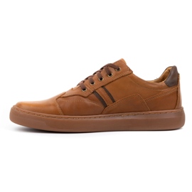 Polbut Men's leather shoes 1801/2 Ax camel brown 1