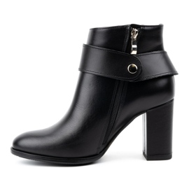 Olivier Women's leather ankle boots on a heel 1046 black 1 Olivier Women's leather ankle boots on a heel 1046 black 1