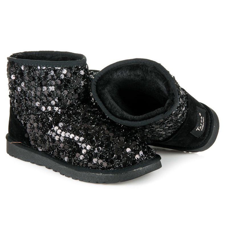 Torna Mukluki with sequins black 1