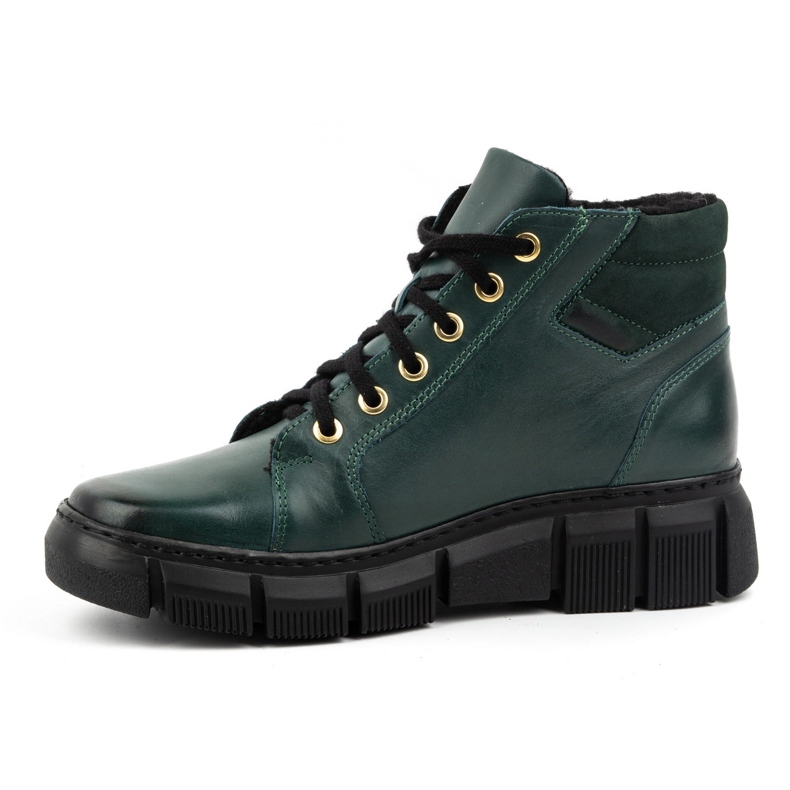 Olivier Winter boots insulated leather women's 1180 green 1