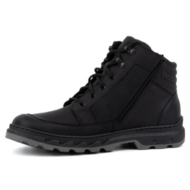 Men's leather winter boots lace-up WASAK 0220 black 1 Men's leather winter boots lace-up WASAK 0220 black 1