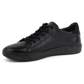 Olivier Men's leather lace-up shoes 472KNT black 1