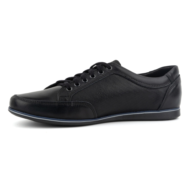 Olivier Men's casual leather shoes 410KNT black 2