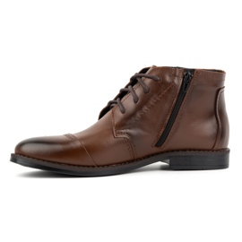 Olivier Men's winter shoes elegant ankle boots 282LU brown 1