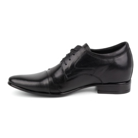 Olivier Men's leather elevator shoes elegant formal P12 black 1