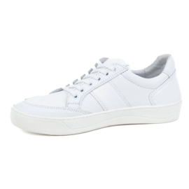 Olivier Men's leather sports shoes with laces 872KNT white 1 Olivier Men's leather sports shoes with laces 872KNT white 1