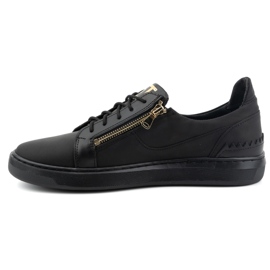 Men's casual shoes made of natural leather POLBUT 2125 black 1
