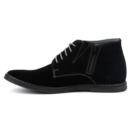 Olivier Men's shoes lace-up ankle boots 307lu black 1