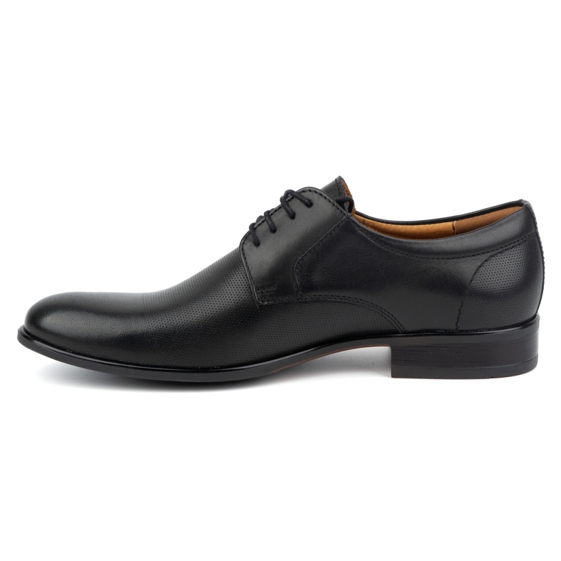 Kampol Men's formal leather shoes 319KAM black laced 1