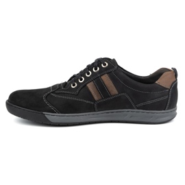 Kampol Men's leather shoes Kam 28KAM Casual black laced 1