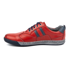 Intense Red Men's Leather Shoes 28KAM KAMPOL 1 Intense Red Men's Leather Shoes 28KAM KAMPOL 1
