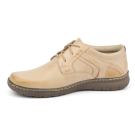 Olivier Women's leather half-boots 0819 beige 1