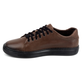 Polbut Men's leather sneakers shoes 2127 dark brown 1 Polbut Men's leather sneakers shoes 2127 dark brown 1