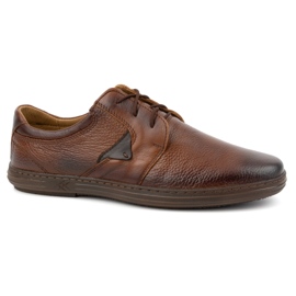 Olivier Men's leather short lace-up shoes 7061DT brown 1 Olivier Men's leather short lace-up shoes 7061DT brown 1