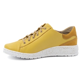 WASAK Women's leather sneakers 0720W yellow 1