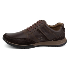 Olivier Men's Leather Lace-Up Shoes Sport Style 310GT Brown 1