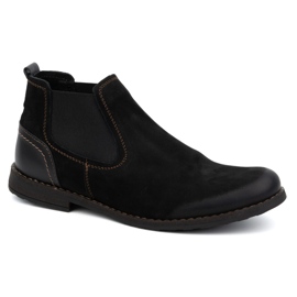 Olivier Men's Leather Slip-on Boots 925MA Sw Black 1 Olivier Men's Leather Slip-on Boots 925MA Sw Black 1
