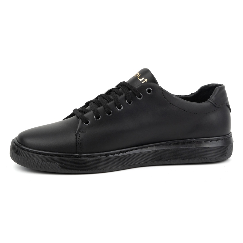 Men's leather sneakers POLBUT 2127 black 1