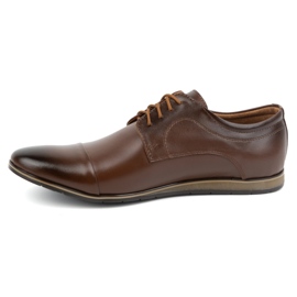 Olivier Men's leather elegant shoes 276LU brown 1