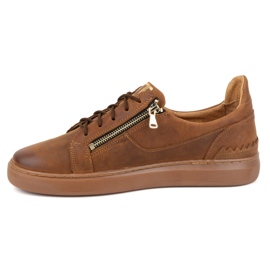 Men's casual shoes made of genuine leather POLBUT 2125 camel brown 1 Men's casual shoes made of genuine leather POLBUT 2125 camel brown 1