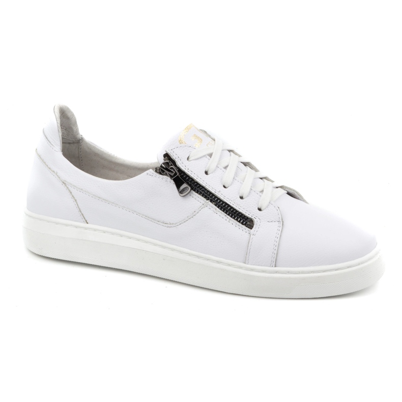 Men's casual shoes made of natural leather POLBUT 2125 White 1 Men's casual shoes made of natural leather POLBUT 2125 White 1
