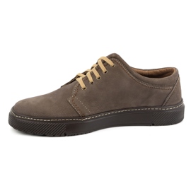 Joker Men's casual leather shoes 894J olive green 1