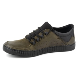 Olivier Men's Lace-Up Leather Shoes 287KZ Green 1
