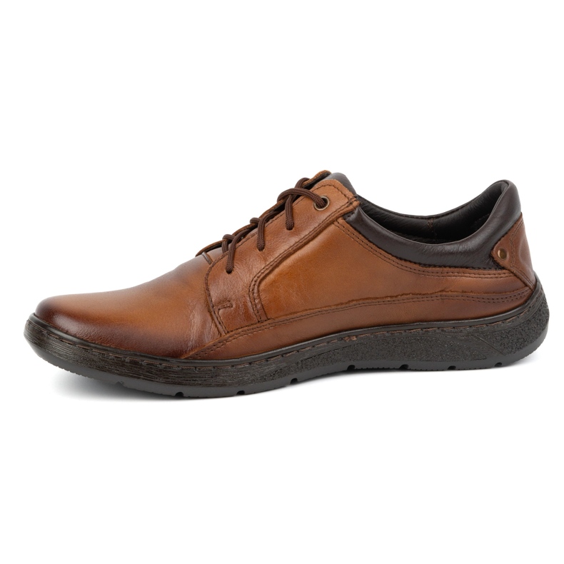 Olivier Men's lace-up leather shoes 077KZ brown 1