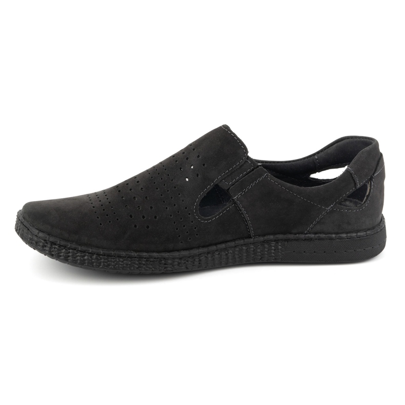 KOMODO Men's Leather Moccasin Shoes 864 Black 2 KOMODO Men's Leather Moccasin Shoes 864 Black 2