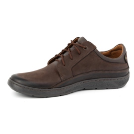 Olivier Men's lace-up leather shoes 077KZ dark brown 1